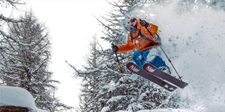 A man skiing freeride - by- Thijs Kennis