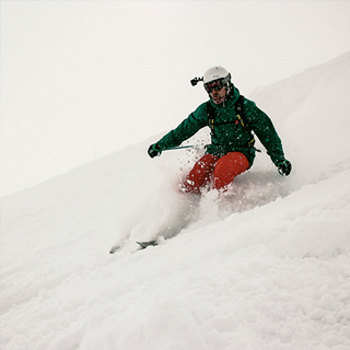 A man skiing off track - by Ines Alvarez Fdez